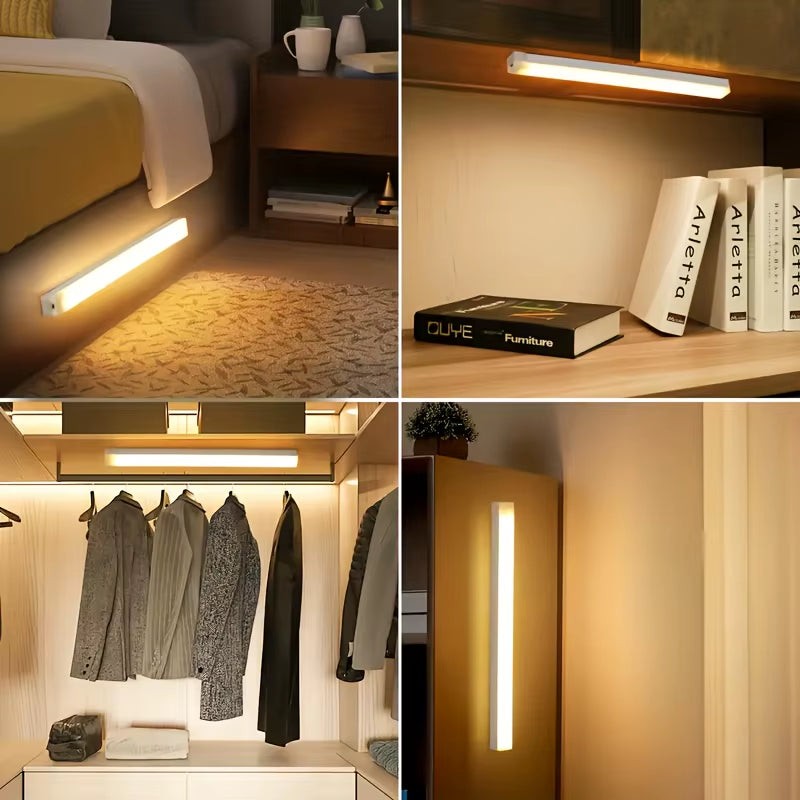 Motion Sensor Light Night LED Lamp USB Battery Wall for Home House Room Bedroom Kitchen Wireless Decor Indoor Bathroom