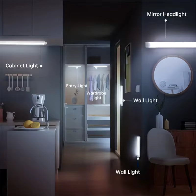 Motion Sensor Light Night LED Lamp USB Battery Wall for Home House Room Bedroom Kitchen Wireless Decor Indoor Bathroom